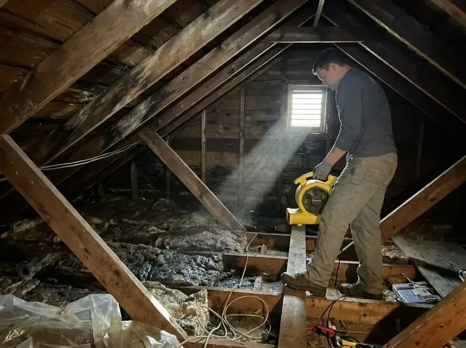 attic-water-damage-drying-proc-007 — frequently asked questions, Emergency Water Extraction & 24/7 Flood Response in Montebe…